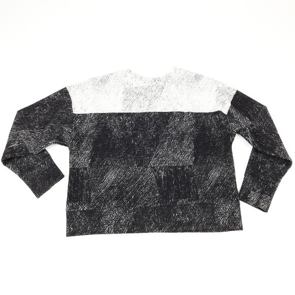 Banana Republic Womens XL Black White Crewneck Long Sleeve Pullover Casual Top - Picture 2 of 8